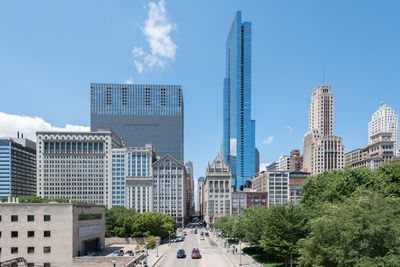 Buildings in city against sky