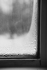 Close-up of wet window