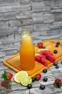 Close-up of drink on table
