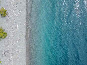 High angle view of sea shore