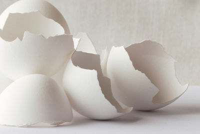 Close-up of ice cream over white background