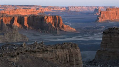 View of rock formations