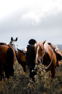 Woman with horses