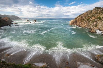 Scenic view of sea against sky