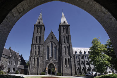 Low angle view of historic building