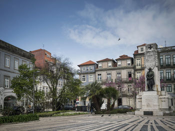 Buildings against sky in city