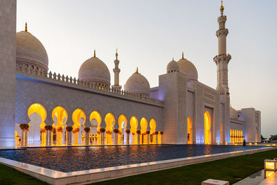 Low angle view of mosque against sky