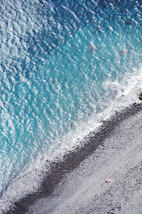 High angle view of beach