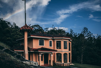 Low angle view of building against sky