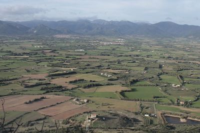 Aerial view of agricultural field