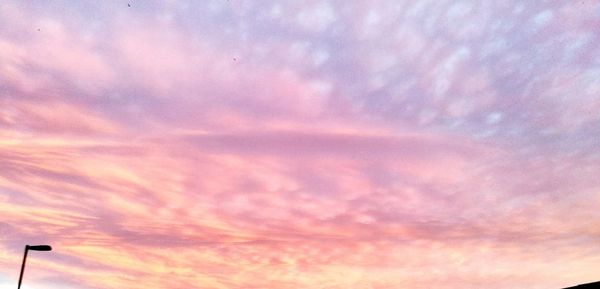 Close-up of sky at sunset