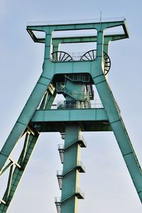 Low angle view of built structure against clear sky