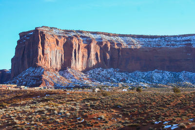 Panoramic view of rock formation against sky