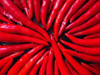 Full frame shot of red chili peppers