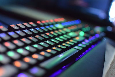 Close-up of computer keyboard