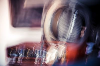 Close-up of blurred motion