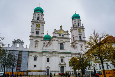 Low angle view of church against sky