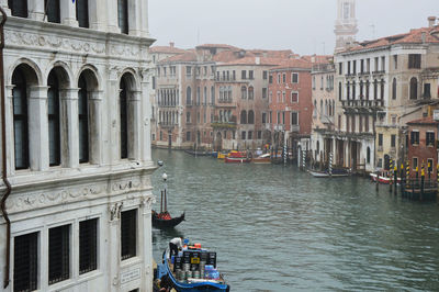 Boats in a city