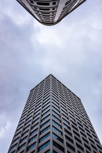 Low angle view of modern building against sky