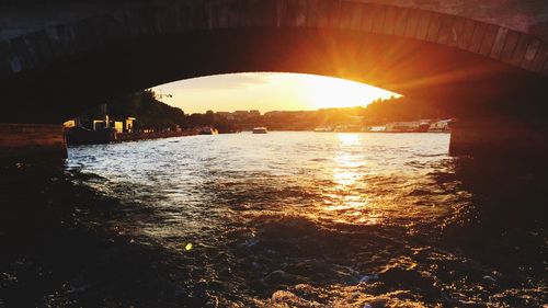 Reflection of sun in water