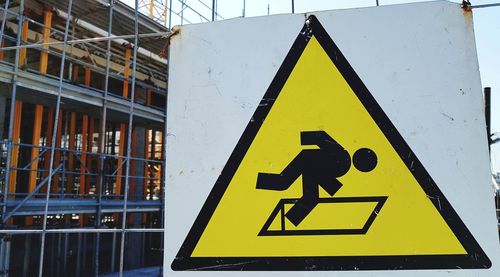 Close-up of road sign