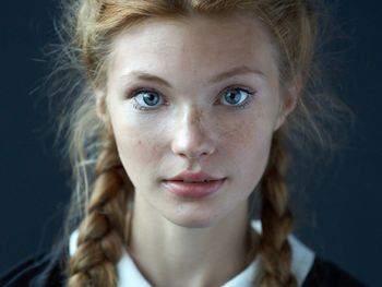 Close-up portrait of young woman