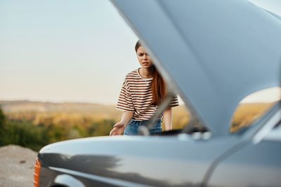 Close-up of car