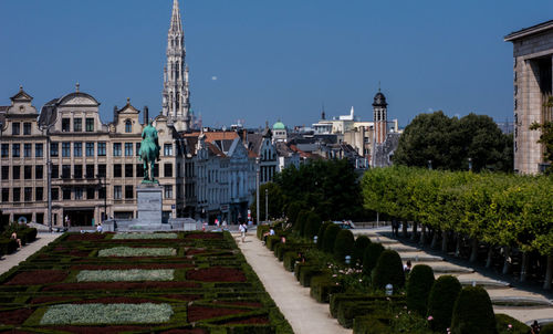 Buildings against sky in city
