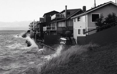 Houses in the sea