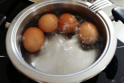 Close-up of food in cooking pan