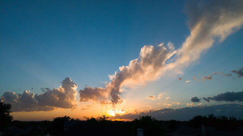 Low angle view of clouds in sky