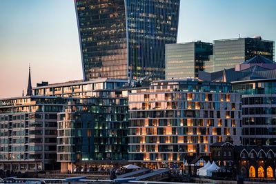 This panoramic view of the city square mile financial district of london.