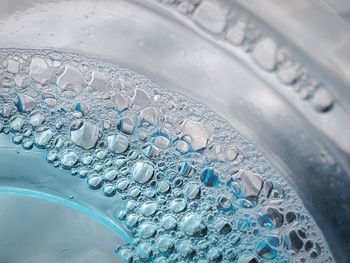 Close-up of bubbles in glass