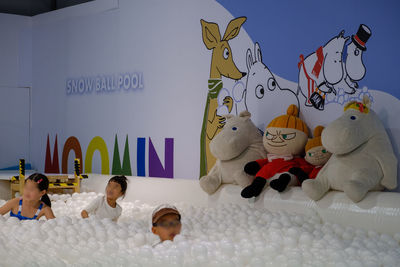 Group of people in toys