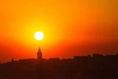 Galata tower at sunset