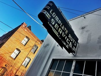 Low angle view of built structure against clear sky