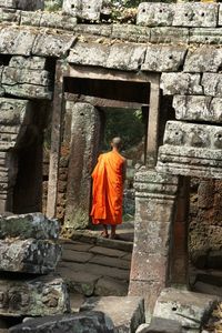 Rear view of a temple