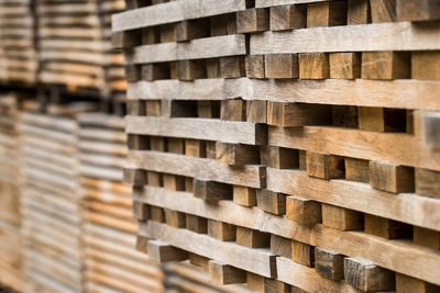 Full frame shot of wooden logs