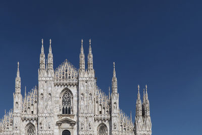 Duomo milano in front of clear sky, milan, italy , dome