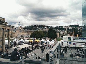 People walking in city