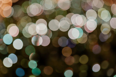 Defocused image of illuminated lights