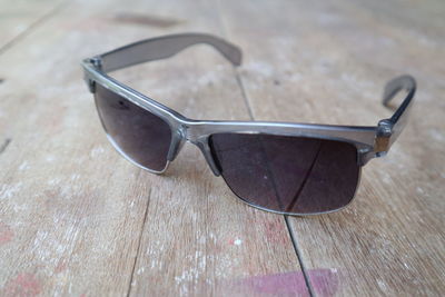 High angle view of sunglasses on table