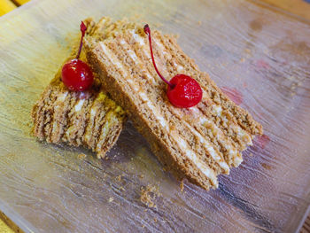 Close-up of bread on table