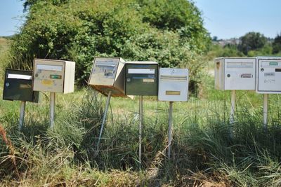 Group of mailboxes in france 