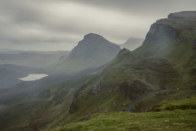 Beautiful view from the quiraing in a rainy day