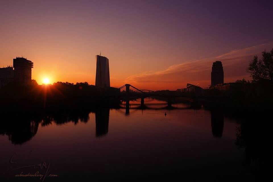 SUNSET OVER RIVER