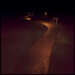 Empty road at night