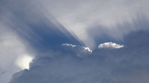 Low angle view of cloudy sky