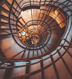 Low angle view of spiral staircase