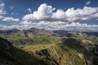 Scenic view of dramatic landscape against sky